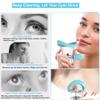 LONCHDAN Eye Wash Cup Portable Eye Cleaner Kit Silicone Manual Air Pressure Eye Flush Rinse Cups with Storage Container Eye Washer Bath Kit Cleaning Makeup Dust Irritants Soothing Tired Eyes(Blue) view 2