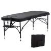 Artechworks 30" Width Portable Lightweight Massage Table Facial Solon Spa Tattoo Bed with Aluminium Leg, (2.56" Thick Cushion of Foam) for Home Office Living Room,Black view 1