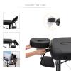 Artechworks 30" Width Portable Lightweight Massage Table Facial Solon Spa Tattoo Bed with Aluminium Leg, (2.56" Thick Cushion of Foam) for Home Office Living Room,Black view 4