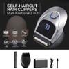 SUYOOULIN Self-Haircut Hair Clippers, Shortcut Grooming Haircut Kit, Waterproof Rechargeable Cordless Electric Hair Trimmer Men Head Clippers, 2 Cutting Heads, 4-in-1 Limit Comb (Silver) view 4
