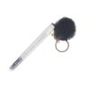 10Pcs Tube Eyelash Eyebrow Brush With Gold Keychain Fur Ball Glitter Mascara Wand For Lash Extension Makeup Tool Cleaning brush Mascara with tube case (Black) view 1