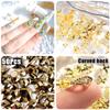 3D Cross Nail Charms,Gold Flat Back Nail Pearls Beads for Crafting,Cute Nail Charms Y2k Rhinestones Jewelry for Nail Art Flower Virgin Mary Religious Charms Gems Bulk Nail Chains (Gold, Silver, Black) view 3