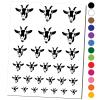 Toggenburg Goat Face Temporary Tattoo Water Resistant Fake Body Art Set Collection - Red (One Sheet) view 1