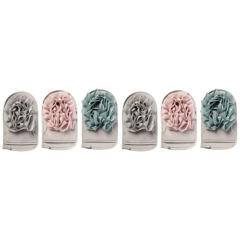 STOBAZA 6pcs Shower Foot Scrubber Bath Mitts Exfoliating Brush for Body Dual Side for Deep Clean Comfortable for Ages