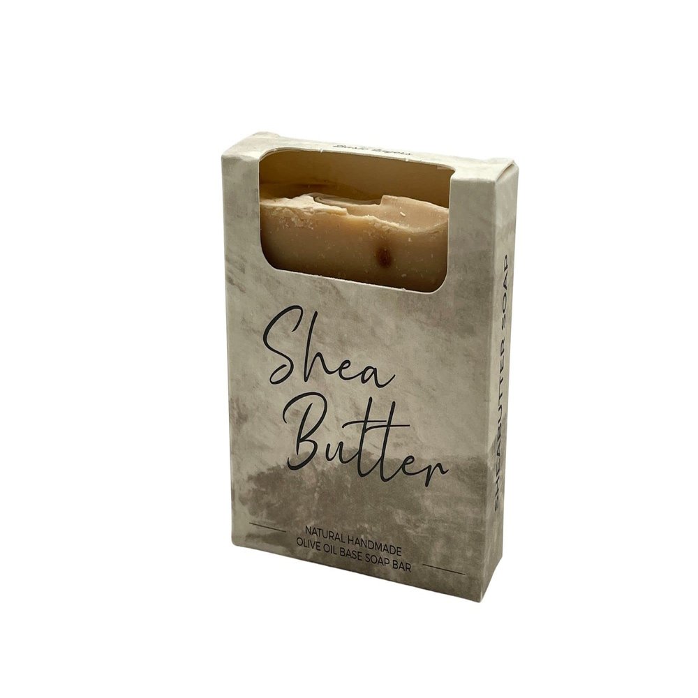 Basic Layers Olive Oil Soap Bar  Handmade Natural Soap Bar with [Volcanic Pink Clay]  Scented Moisturizing Soap Bar for Hands, Face and Body  90g Face and Body Soap Bar for Men and Women (Shea Butter)