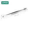 2pcs Stamp Wide Head Beak Clip, Stamp Collecting Tong Clips, Straight Head Philately Collector Tools for False Eyebrow Eyelash (Silver) view 2