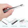 2pcs Stamp Wide Head Beak Clip, Stamp Collecting Tong Clips, Straight Head Philately Collector Tools for False Eyebrow Eyelash (Silver) view 3