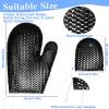Vesici 2 Pcs Honeycomb Exfoliating Glove Set Exfoliating Bath Mitt Honeycomb Face and Body Scrubber Shower Mitt Sponges for Cleaning Body Shower Face Skin Beauty Spa(Black) view 2