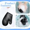 Vesici 2 Pcs Honeycomb Exfoliating Glove Set Exfoliating Bath Mitt Honeycomb Face and Body Scrubber Shower Mitt Sponges for Cleaning Body Shower Face Skin Beauty Spa(Black) view 4