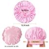 Satin Bonnet Silk Bonnet Hair Bonnet for Sleeping- 4 Pack Sleep Bonnets for Women with Wide Elastic Band for Curly Hair Braids view 4