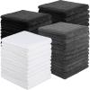 36 Packs of Bleach Proof Towels Microfiber Absorbent Salon Towels Bleach Resistant Salon Hand Towels for Gym, Bath, Spa, Shaving, Shampoo, Home Hair Drying, 16 x 28 Inches (Black, White, Gray) view 1