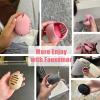 Fauxomor Makeup Sponge Holder,Double-sided 5-line Vented Silicone Beauty Make Up Blender Case for Travel,Shatterproof Make-Up Sponge Travel Case for All Sponges Reuse Easy Carry,Pink view 4