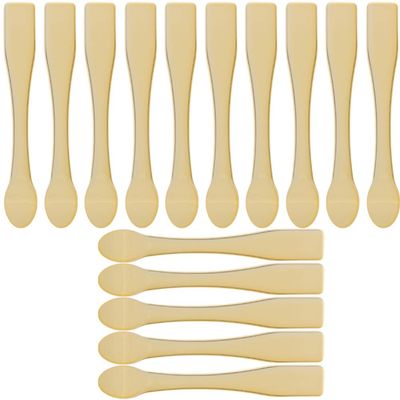 Beavorty 15pcs Cosmetic Spatula Reusable Plastic Cream and Lotion Spoons for Mixing Applying and Sampling Beauty Products for Skincare and Makeup Applications