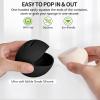 Fauxomor Makeup Sponge Holder,Double-sided 5-line Vented Silicone Beauty Make Up Blender Case for Travel,Shatterproof Make-Up Sponge Travel Case for All Sponges Reuse Easy Carry,Black view 2