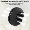 Fauxomor Makeup Sponge Holder,Double-sided 5-line Vented Silicone Beauty Make Up Blender Case for Travel,Shatterproof Make-Up Sponge Travel Case for All Sponges Reuse Easy Carry,Black view 3