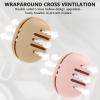 Fauxomor 2 Pcs Makeup Sponge Holder,Double-Sided Breathable Silicone Beauty Make Up Blender Case for Travel or Daily,Shatterproof Make-up Travel Case Quick Drying Easy to Carry,Khaki+Pink view 3