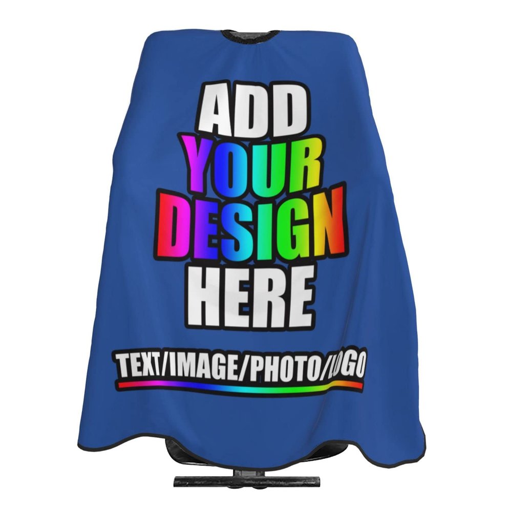 Custom Apron Personalized Aprons Adjustable Apron Barber Cape Customized Woman Man Aprons Gift for Haircut,Salon,Home Royal Blue