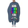 Custom Barber Cape for Men Women Personalized Hair Cutting Capes with Your Photo Text for Salon Hair Styling Barbershop Indigo Blue view 2