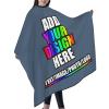 Custom Barber Cape for Men Women Personalized Hair Cutting Capes with Your Photo Text for Salon Hair Styling Barbershop Indigo Blue view 4