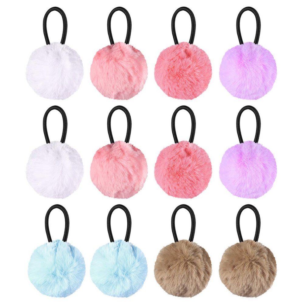 Mobestech 12 Pcs Ponytail Bow Hair Ties Women Hair Tie Stretch Elastic Band Bracelet