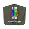 Custom Barber Cape for Men Women Personalized Hair Cutting Capes with Your Photo Text for Salon Hair Styling Barbershop Military Green view 3