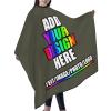 Custom Barber Cape for Men Women Personalized Hair Cutting Capes with Your Photo Text for Salon Hair Styling Barbershop Military Green view 4