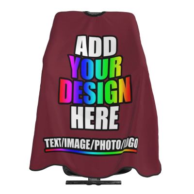Custom Haircut Cape, Personalized Salon Apron with Your Image/Text, Barber Hairdressing Cape (55 x 60 Inch) Garnett