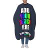 Personalized Barber Cape for Men Custom Professional Hair Cutting Cape Designed Your Logo Image Text Salon Haircut Cape for Home Salon and Barbershop Navy Blue view 2