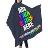 Personalized Barber Cape for Men Custom Professional Hair Cutting Cape Designed Your Logo Image Text Salon Haircut Cape for Home Salon and Barbershop Navy Blue view 4