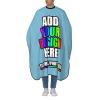 Personalized Barber Cape for Men Custom Professional Hair Cutting Cape Designed Your Logo Image Text Salon Haircut Cape for Home Salon and Barbershop Sky Blue view 2
