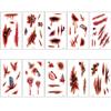 MOOKEENONE Fake Stickers Tattoo Scar Blood Scars Wound Stickers Halloween Horror Decoration 6.8 * 12cm view 1