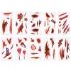 MOOKEENONE Fake Stickers Tattoo Scar Blood Scars Wound Stickers Halloween Horror Decoration 6.8 * 12cm view 2
