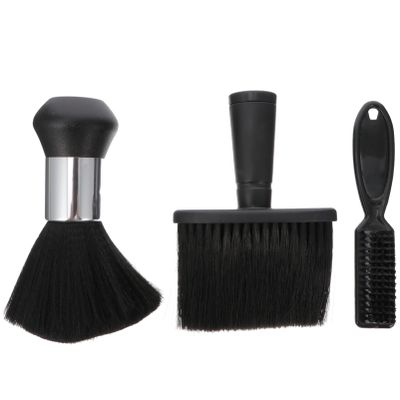 Mobestech 3pcs Barber Hair Cleaning Brush Set Detangler Hair Brush for Men Hairdressing Duster Stylist Tools Salon Use