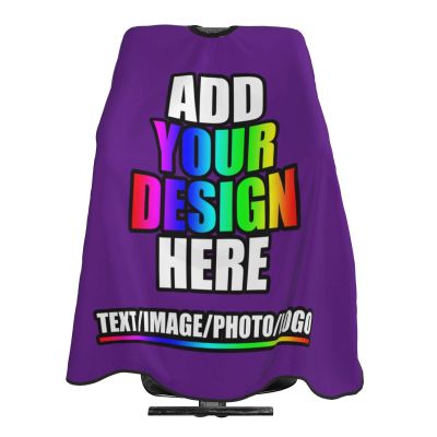 Custom Barber Capes,Personalized Salon Haircut Capes,Add Your Image Haircut Kit Hairdressing Apron for Home Salon and Barbershop Purple