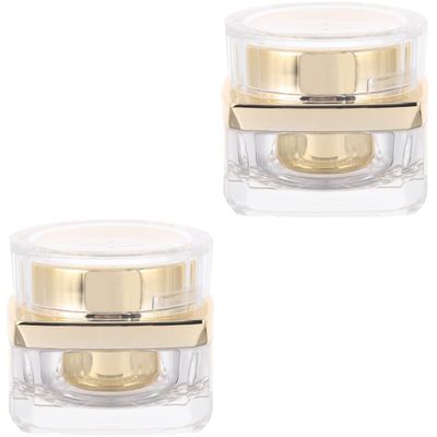 Beaupretty 2pcs Refillable Cream Dispenser Jar for Travel Skincare Leakproof Cosmetic Sample Container for Ointments Lotions and Personal Care Products