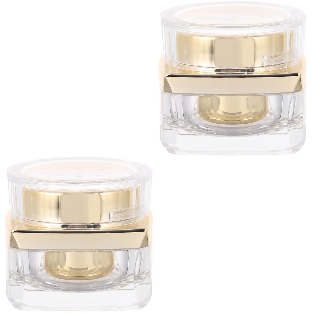 Beaupretty 2pcs Refillable Cream Dispenser Jar for Travel Skincare Leakproof Cosmetic Sample Container for Ointments Lotions and Personal Care Products