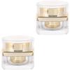 Beaupretty 2pcs Refillable Cream Dispenser Jar for Travel Skincare Leakproof Cosmetic Sample Container for Ointments Lotions and Personal Care Products view 1