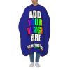 Custom Haircut Cape, Personalized Salon Apron with Your Image/Text, Barber Hairdressing Cape (55 x 60 Inch) Blue view 2