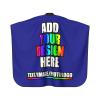 Custom Haircut Cape, Personalized Salon Apron with Your Image/Text, Barber Hairdressing Cape (55 x 60 Inch) Blue view 3