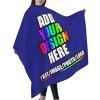 Custom Haircut Cape, Personalized Salon Apron with Your Image/Text, Barber Hairdressing Cape (55 x 60 Inch) Blue view 4