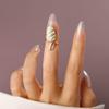 Rumtock Knuckle Nail Ring Mint Nail Protecting Ring with CZ Crystal for Women Finger Tip Manicure Jewelry view 2