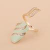 Rumtock Knuckle Nail Ring Mint Nail Protecting Ring with CZ Crystal for Women Finger Tip Manicure Jewelry view 4