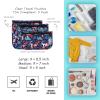 HIONXMGA TSA Approved Toiletry Bag, Set of 3 Clear Travel Toiletry Bag Quart Size Zipper Travel Pouch, Waterproof Makeup Cosmetic Bag for Women Men Kids Toiletries Carry on, Dinosaur view 2