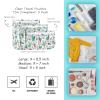 HIONXMGA TSA Approved Toiletry Bag, Set of 3 Clear Travel Toiletry Bag Quart Size Zipper Travel Pouch, Waterproof Makeup Cosmetic Bag for Women Men Kids Toiletries Carry on, Cacti A view 3