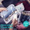 HIONXMGA TSA Approved Toiletry Bag, Set of 3 Clear Travel Toiletry Bag Quart Size Zipper Travel Pouch, Waterproof Makeup Cosmetic Bag for Women Men Kids Toiletries Carry on, Arrow a view 2