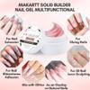 Makartt 3D Gel Nail Art: 15ML Solid Gel Builder, Non-sticky for Extension 3D Sculpting Nail, UV Glue for Acrylic Tips, Rhinestones & Sculpture Hard Gels for Nails UV/LED Lamp Required Dusty Pink view 3