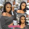 13x6 Bone Straight Bob Wig HD Transparent Lace Front Wig Pre Plucked With Baby Hair Brazilian Remy Hair For Black Women Natural Hairline Straight Short Wig 150% Density 12Inch view 3