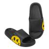 Uonesone Slides for Women,Pillow Slippers Sandals for Men,Unisex Non slip Quick Dry Shower Shoes Indoor Outdoor Open Toe Spa Bath Pool Gym House Casual Massage Smile Face Slippers(Black-37/38) view 2
