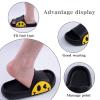 Uonesone Slides for Women,Pillow Slippers Sandals for Men,Unisex Non slip Quick Dry Shower Shoes Indoor Outdoor Open Toe Spa Bath Pool Gym House Casual Massage Smile Face Slippers(Black-37/38) view 4