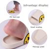 Uonesone Womens Slides,Pillow Slippers Sandals for Men,Unisex Non slip Quick Dry Shower Shoes Indoor Outdoor Open Toe Spa Bath Pool Gym House Casual Massage Smile Face Slippers(White-44/45) view 4